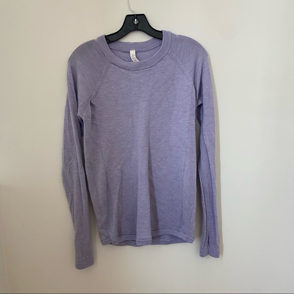 Lululemon knit sweater in lavender